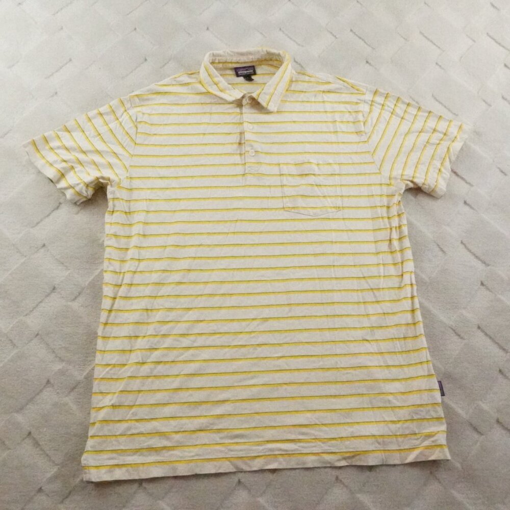 Patagonia Squeaky Clean Polo Shirt Mens Large Striped Multi Color